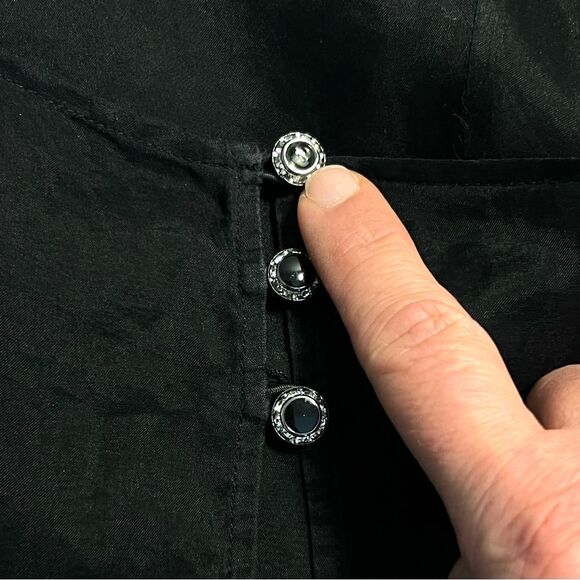 Ted Baker Embellished Silk Chiffon Dress Size 2 Black Fit&Flare Cocktail Formal - Picture 8 of 9